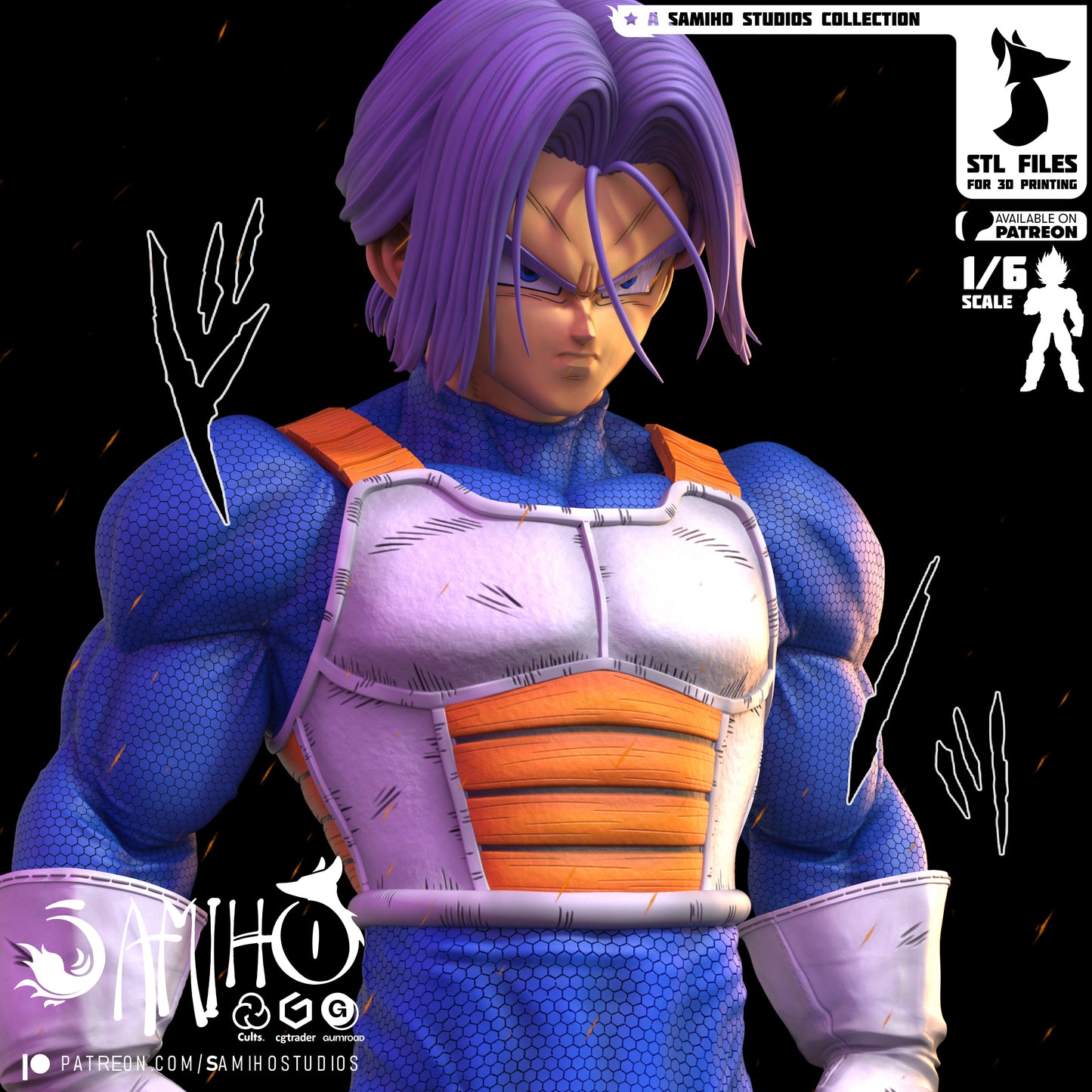 Trunks (Future) - Unassembled and Unpainted Garage Kit - Model Designed by Samiho Studios