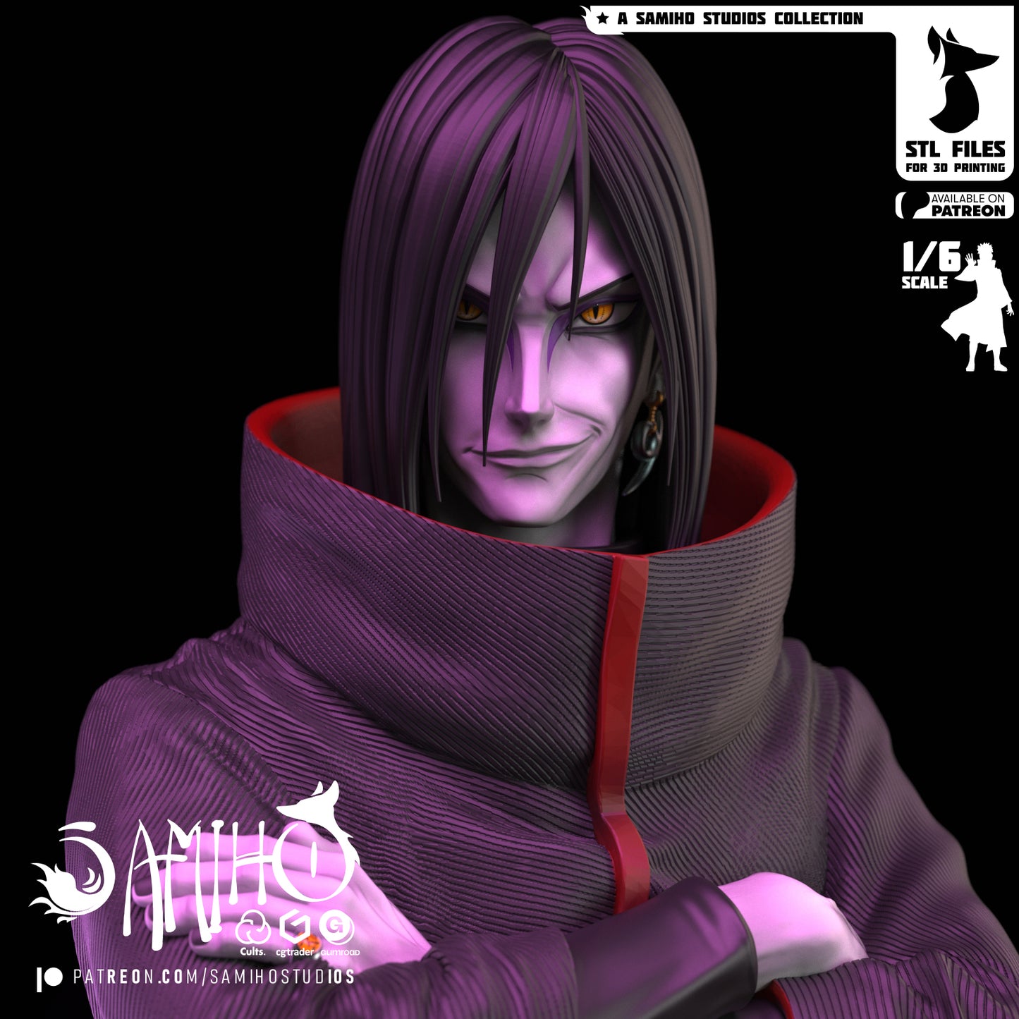 Orochimaru - Unassmebled and Unpainted Garage Kit - Model Designed by Samiho Studios