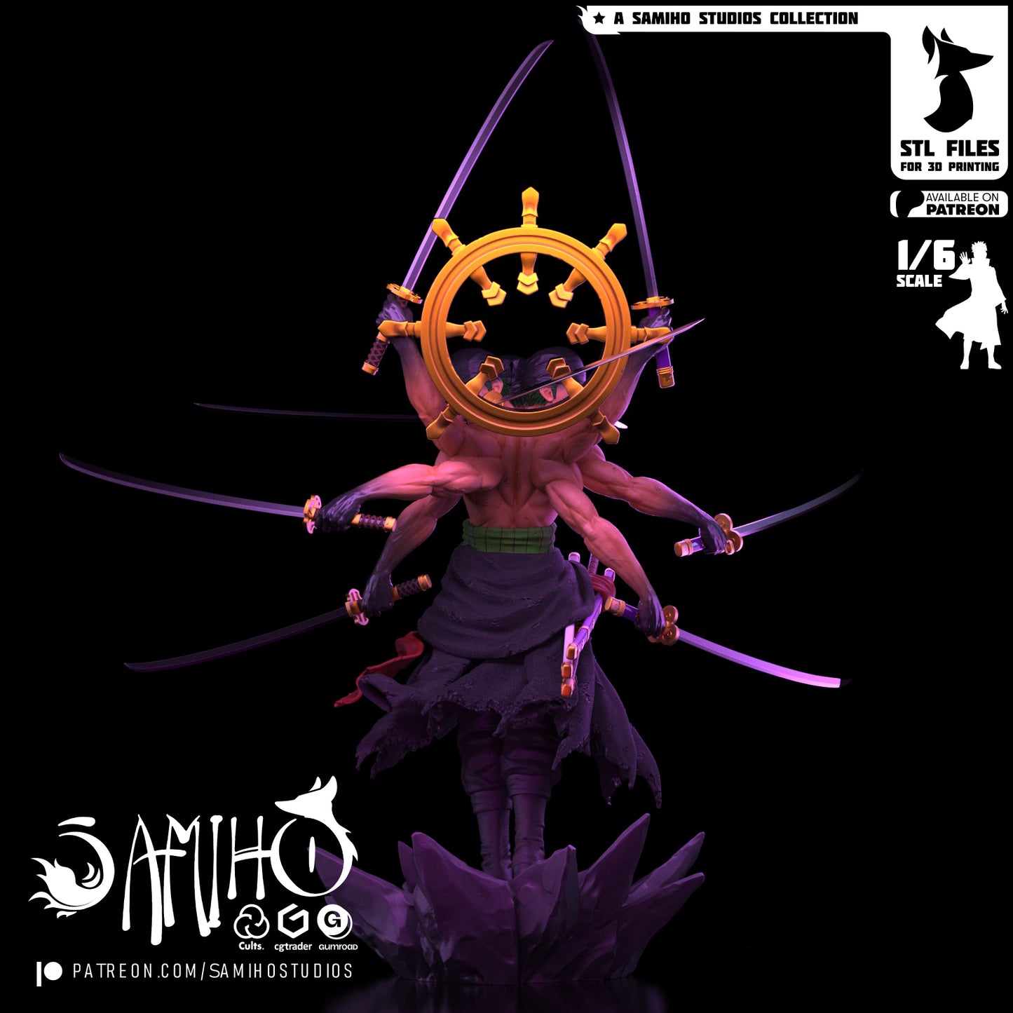 Zoro - Unassembled and Unpainted Garage Kit - Model Designed by Samiho Studios