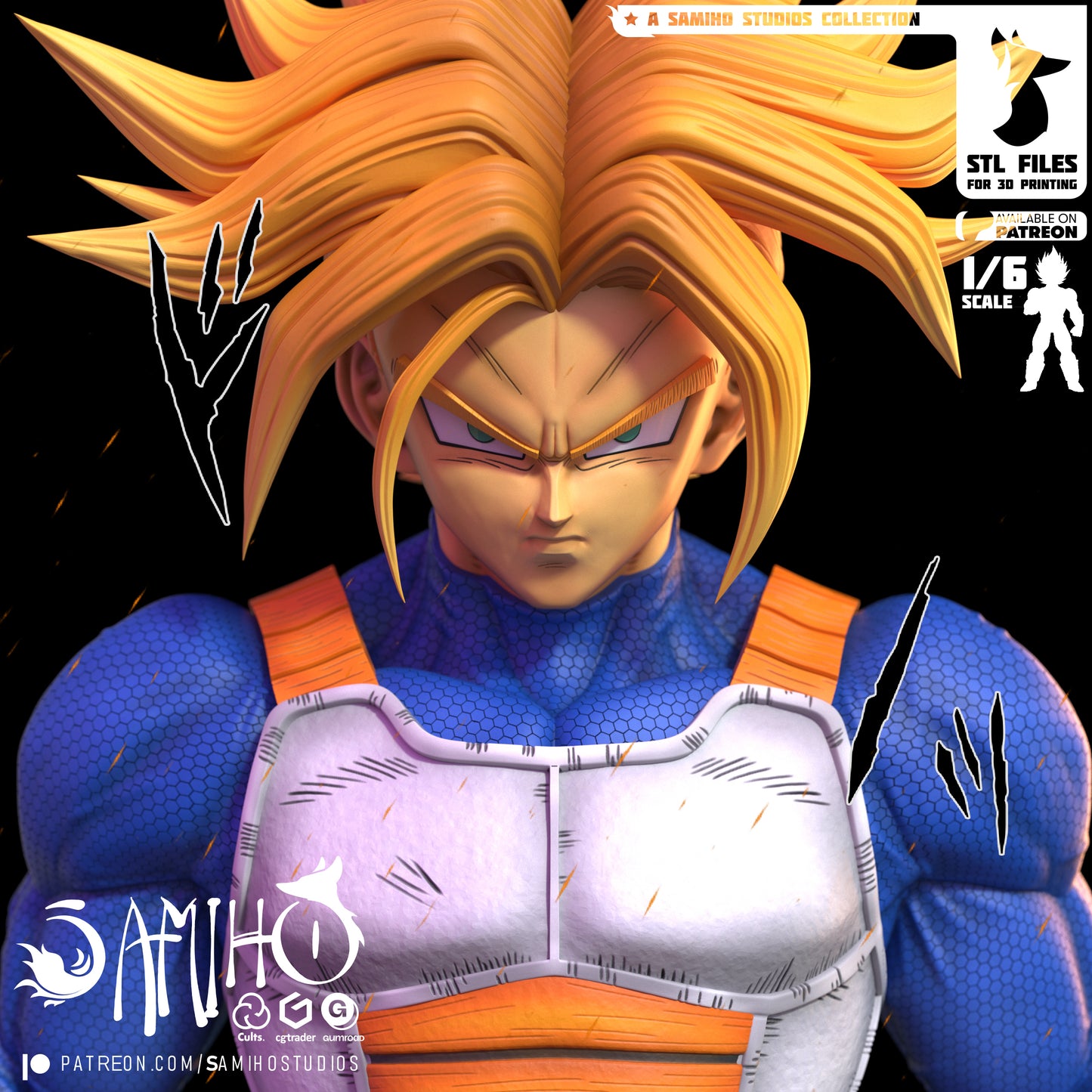 Trunks (Future) - Unassembled and Unpainted Garage Kit - Model Designed by Samiho Studios