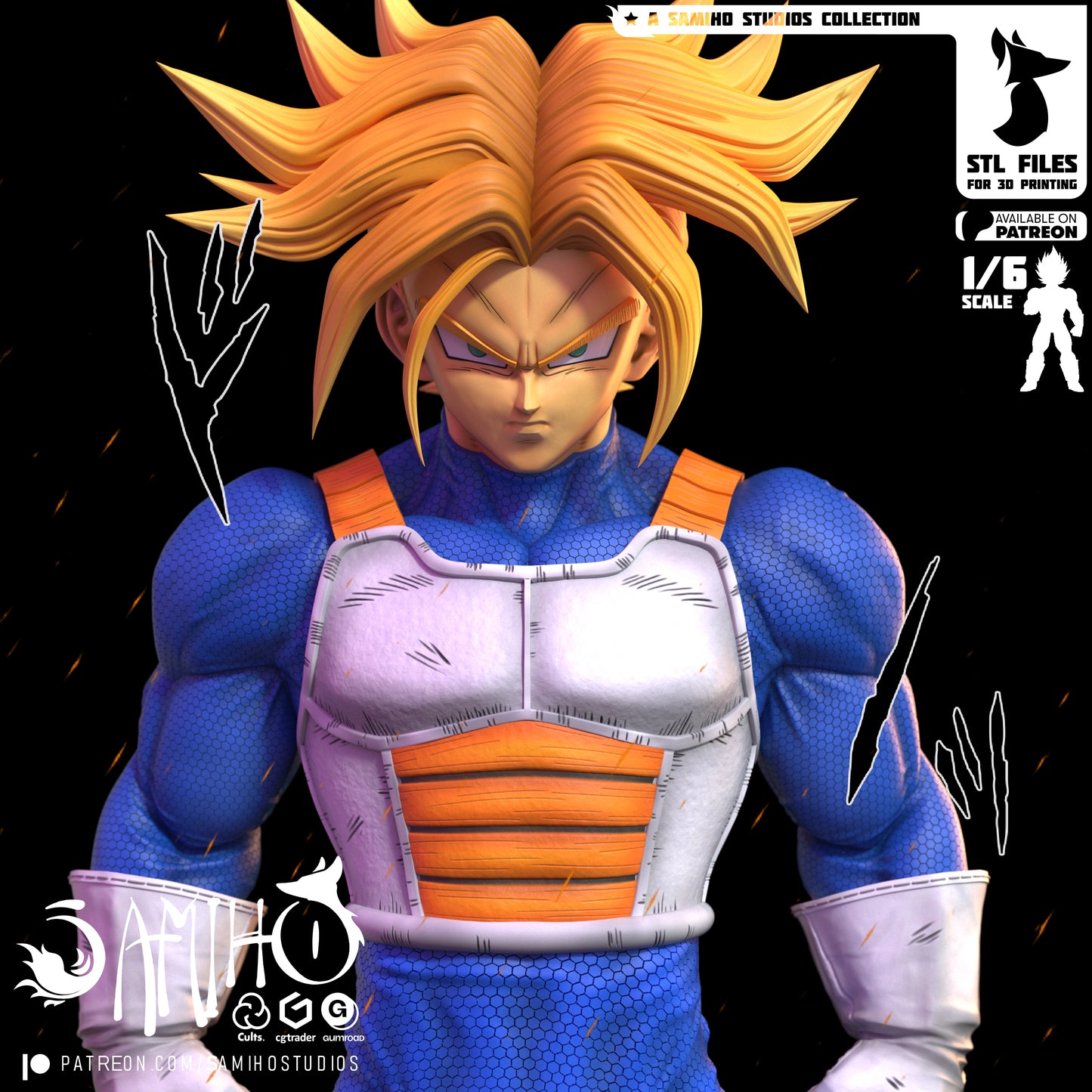 Trunks (Future) - Unassembled and Unpainted Garage Kit - Model Designed by Samiho Studios