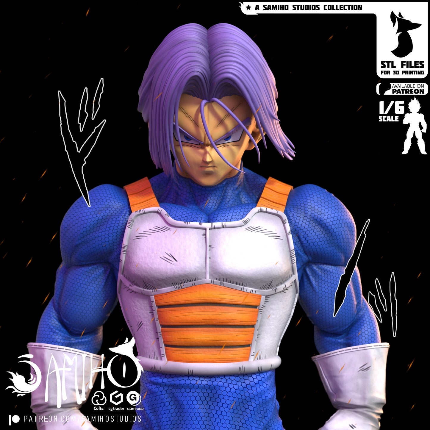 Trunks (Future) - Unassembled and Unpainted Garage Kit - Model Designed by Samiho Studios