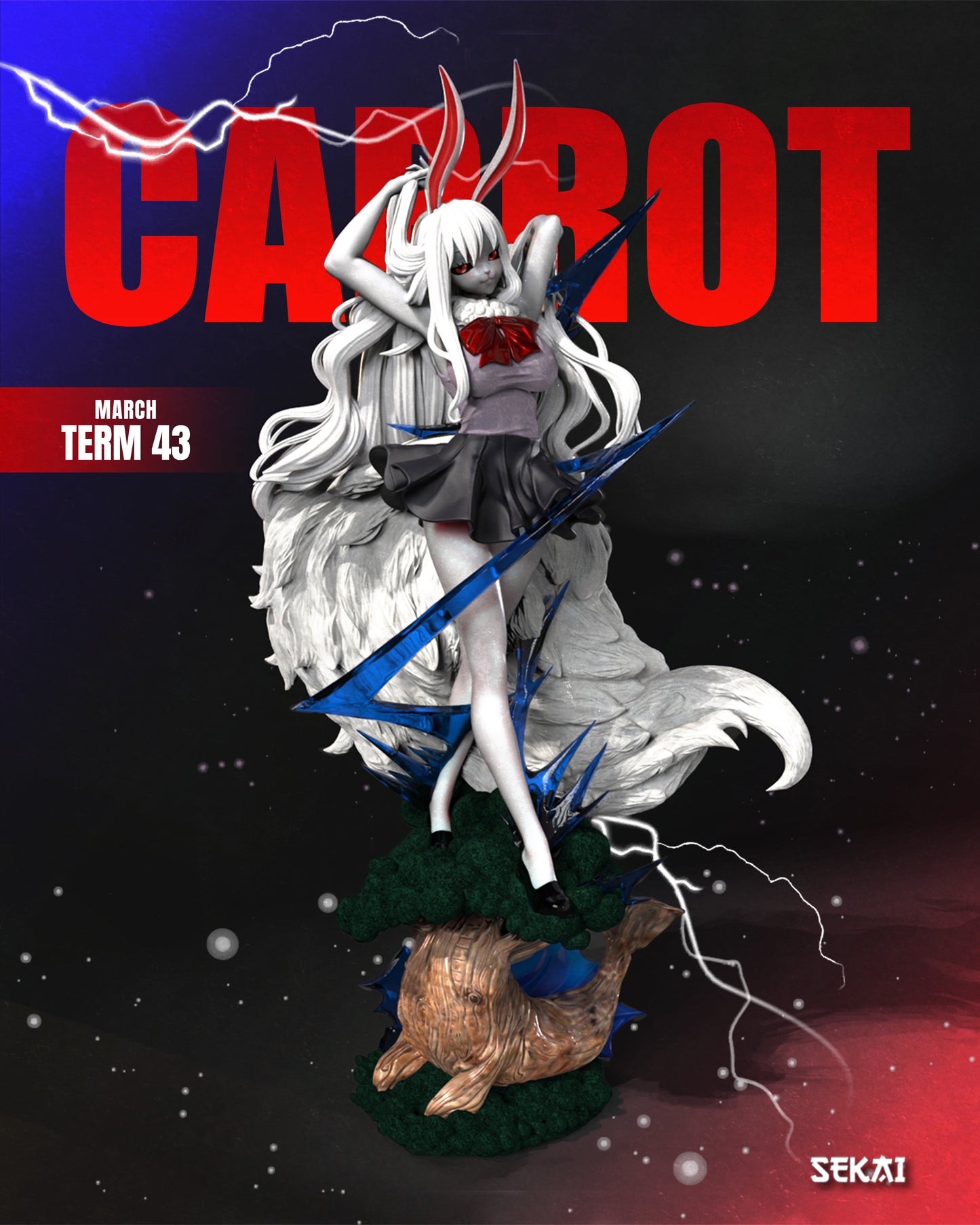 Carrot - Unassembled and Unpainted Garage Kit - Model Designed by Sekai3D