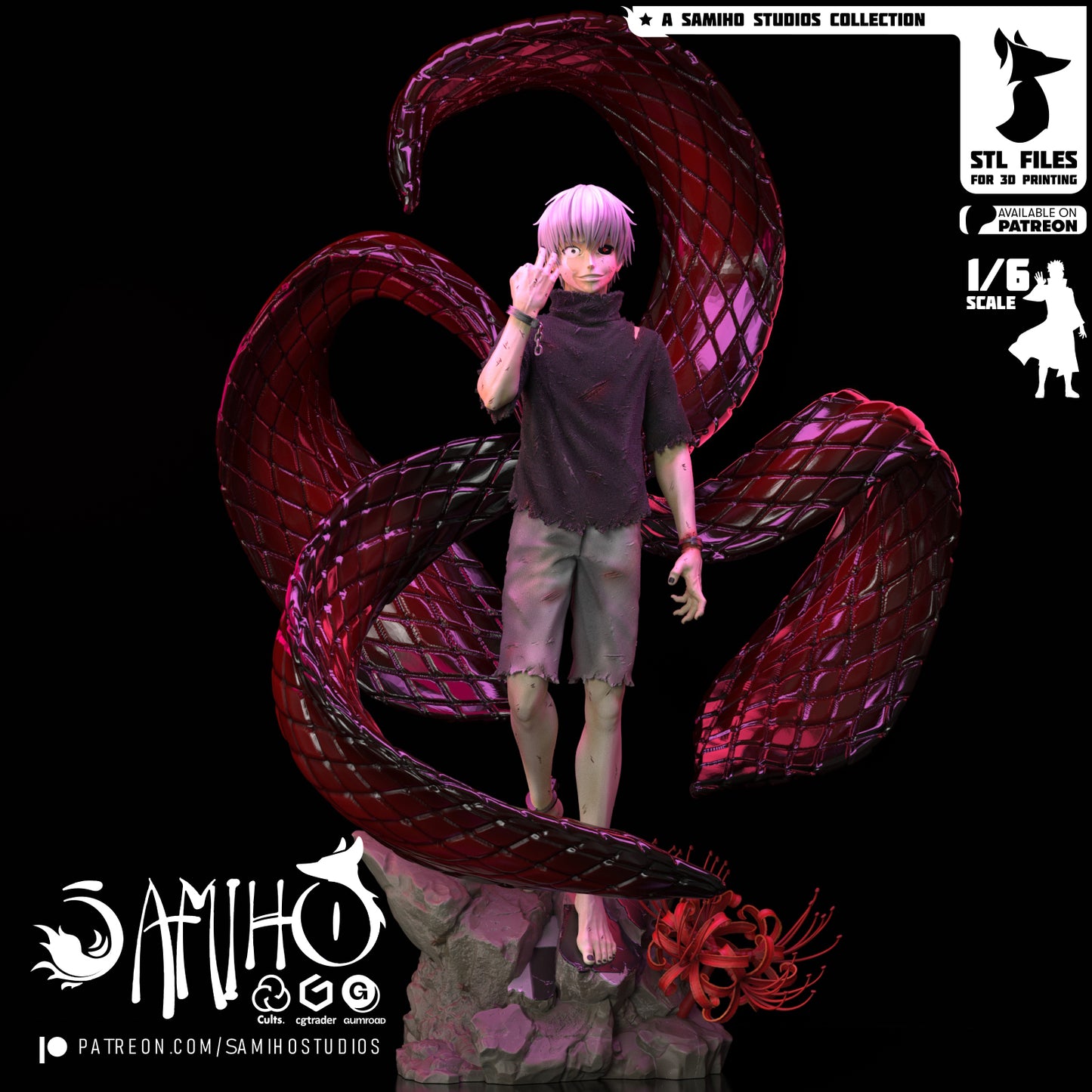 Kaneki - Unassembled and Unpainted Garage Kit - Model Designed by Samiho Studios