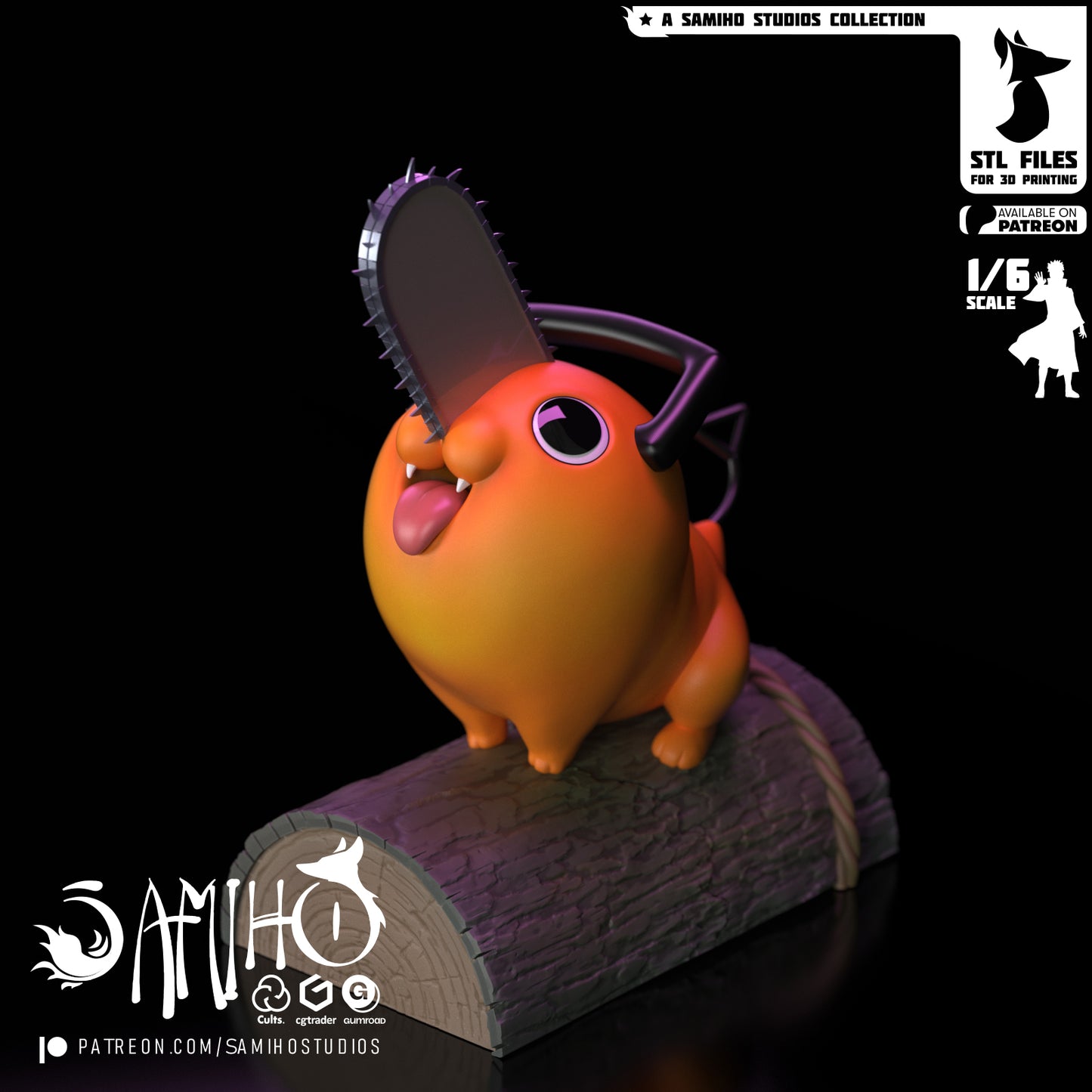 Pochita - Unassembled and Unpainted Garage Kit - Model Designed by Samiho Studios