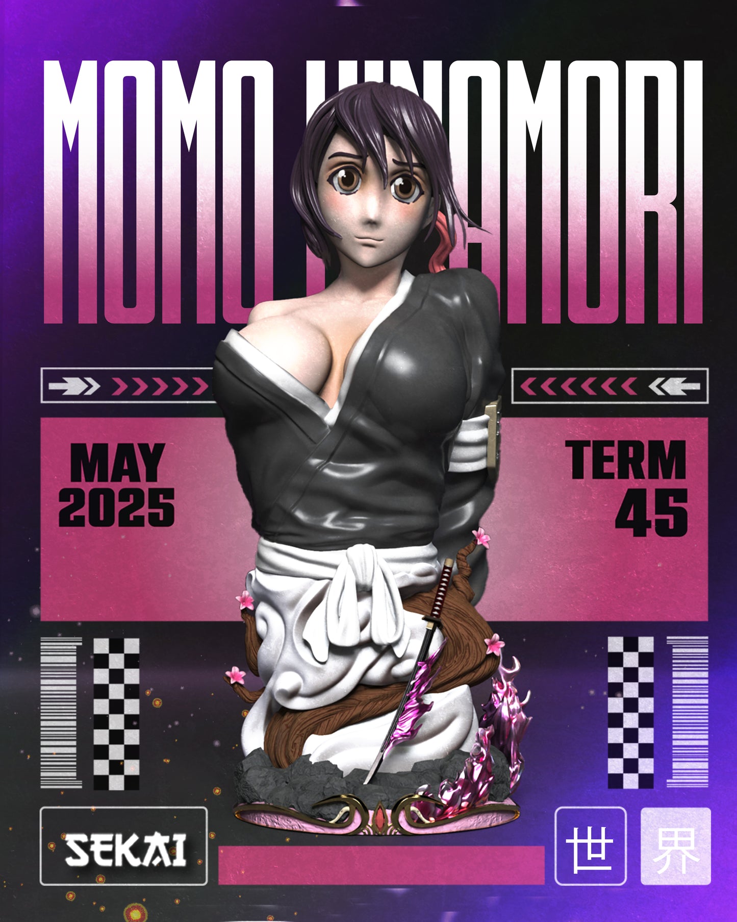 Momo Hinamori - Unassembled and Unpainted Garage Kit - Model Designed by Sekai3D