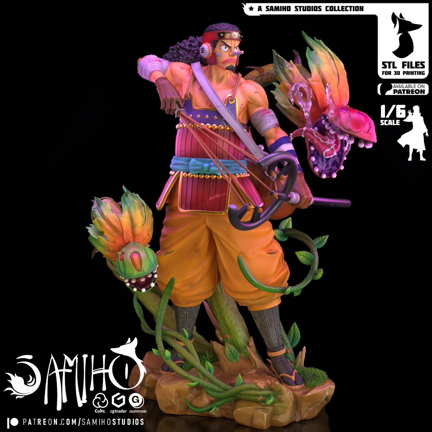Usopp - Unassembled and Unpainted Garage Kit - Model Designed by Samiho Studios