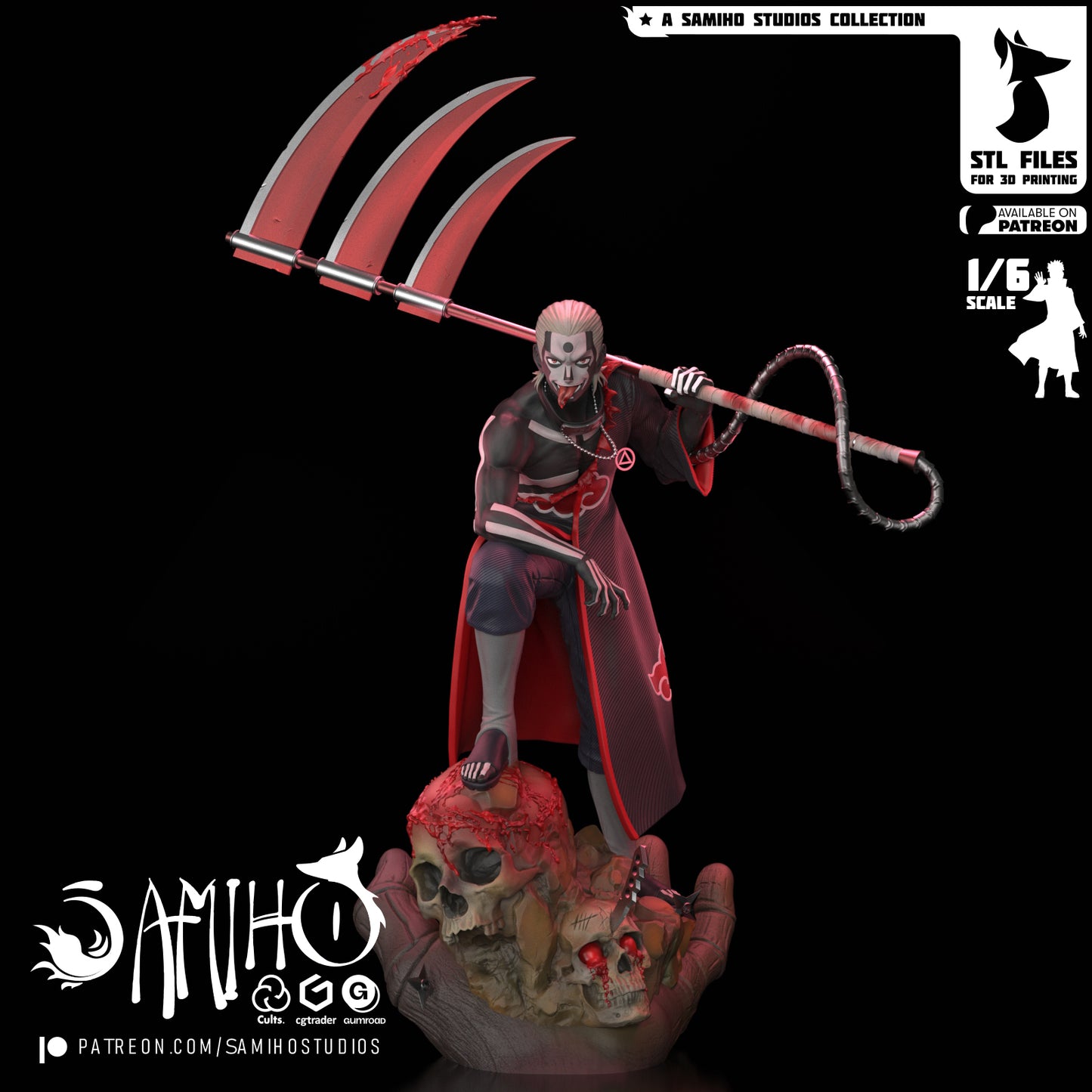 Hidan - Unassembled and Unpainted Garage Kit - Model Designed by Samiho Studios