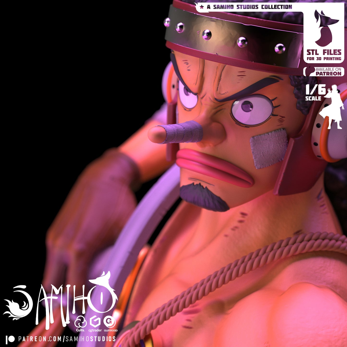 Usopp - Unassembled and Unpainted Garage Kit - Model Designed by Samiho Studios