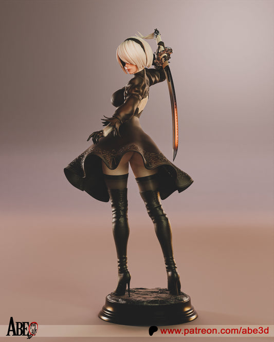 2B (SKIRT VARIANT INCLUDED) - Unassembled and Unpainted Garage Kit - Model Designed by Abe3D