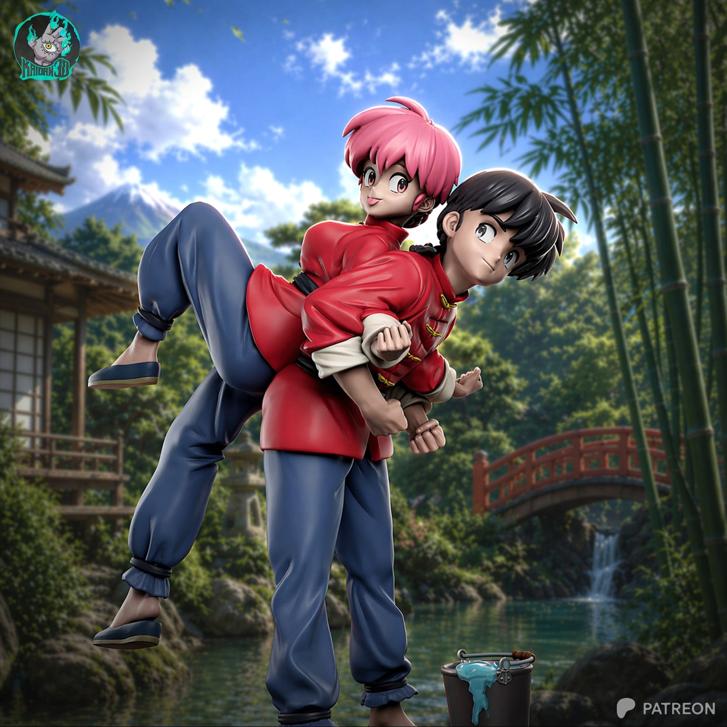 Ranma - Unassembled and Unpainted Garage Kit - Model Designed by Kaidan3D