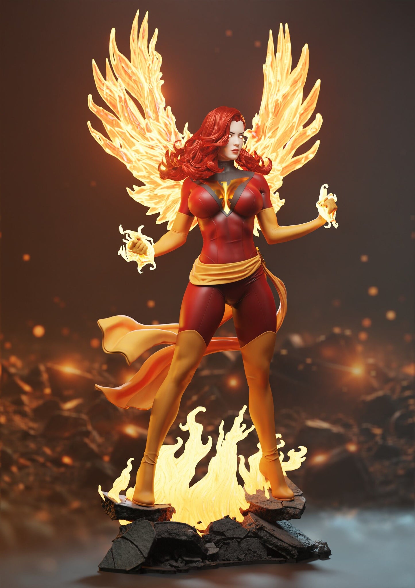 Dark Phoenix - Unassembled and Unpainted Garage Kit - Model Designed by Abe3D/Marcio