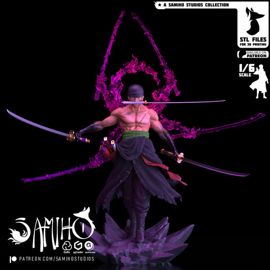 Zoro - Unassembled and Unpainted Garage Kit - Model Designed by Samiho Studios