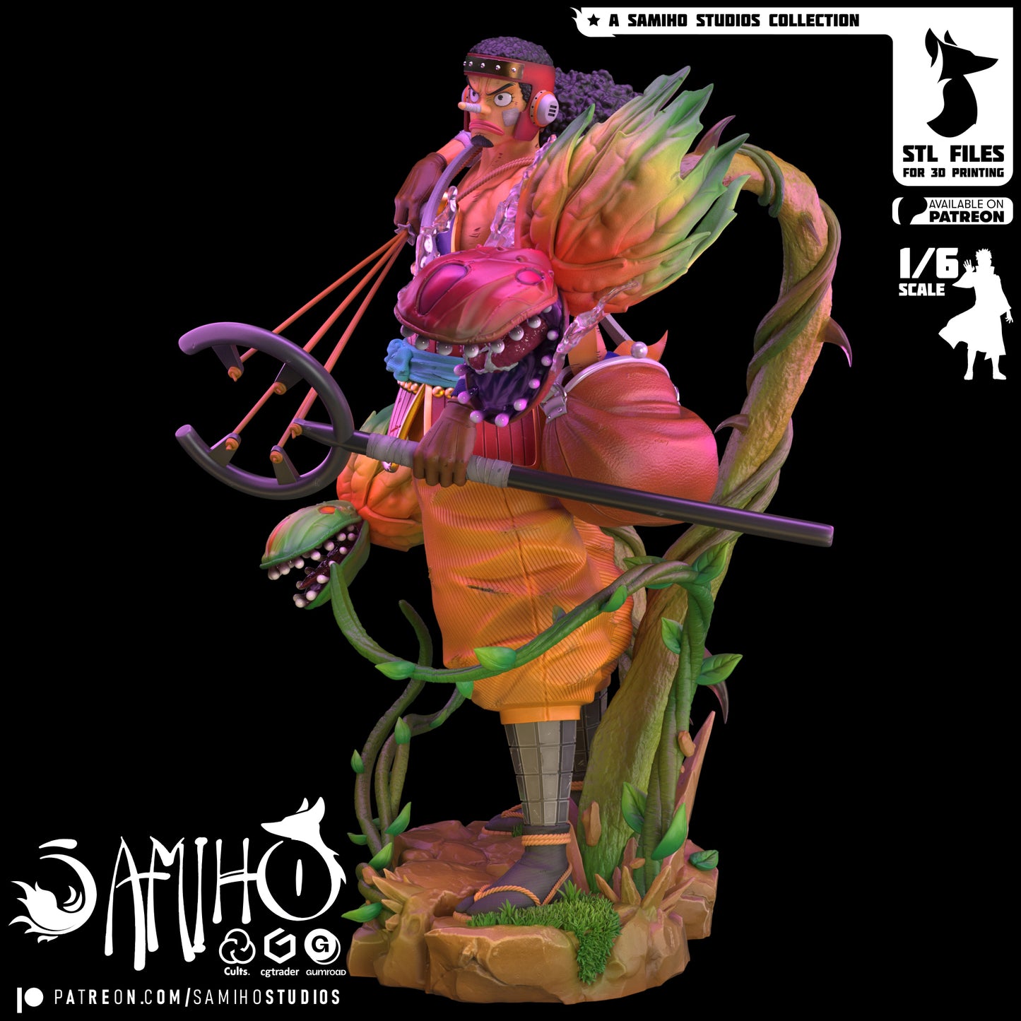 Usopp - Unassembled and Unpainted Garage Kit - Model Designed by Samiho Studios
