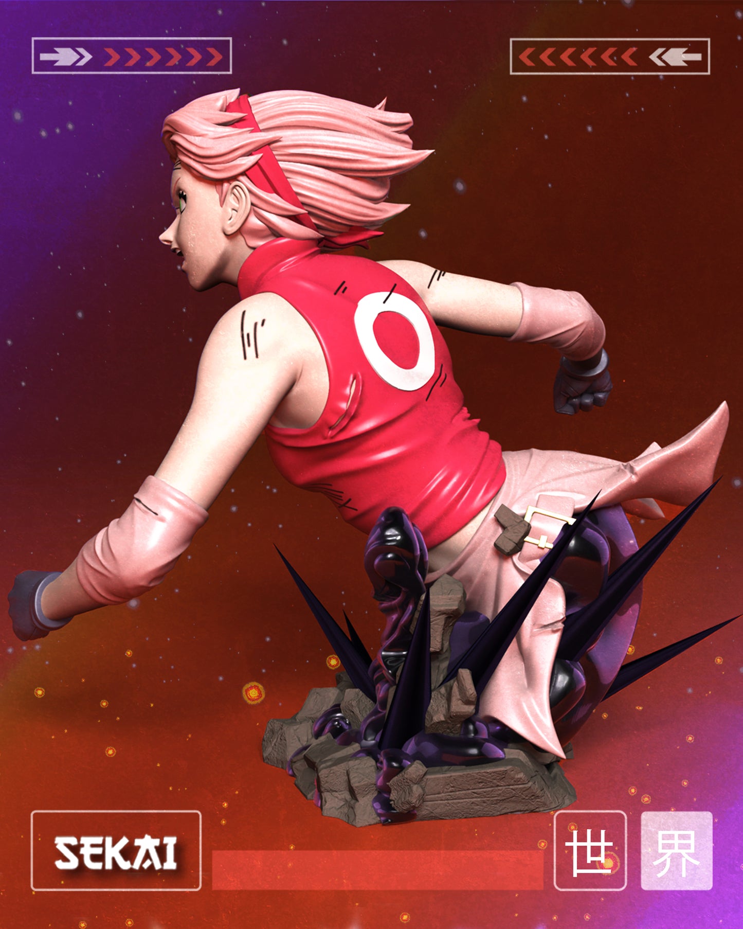 Sakura Vs Saosri - Unassembled and Unpainted Garage Kit - Model Designed by Sekai3D