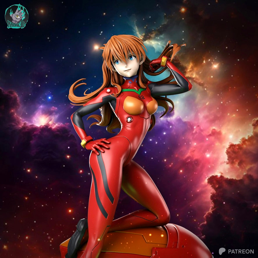Asuka - Unassembled and Unpainted Garage Kit - Model Designed by Kaidan3D