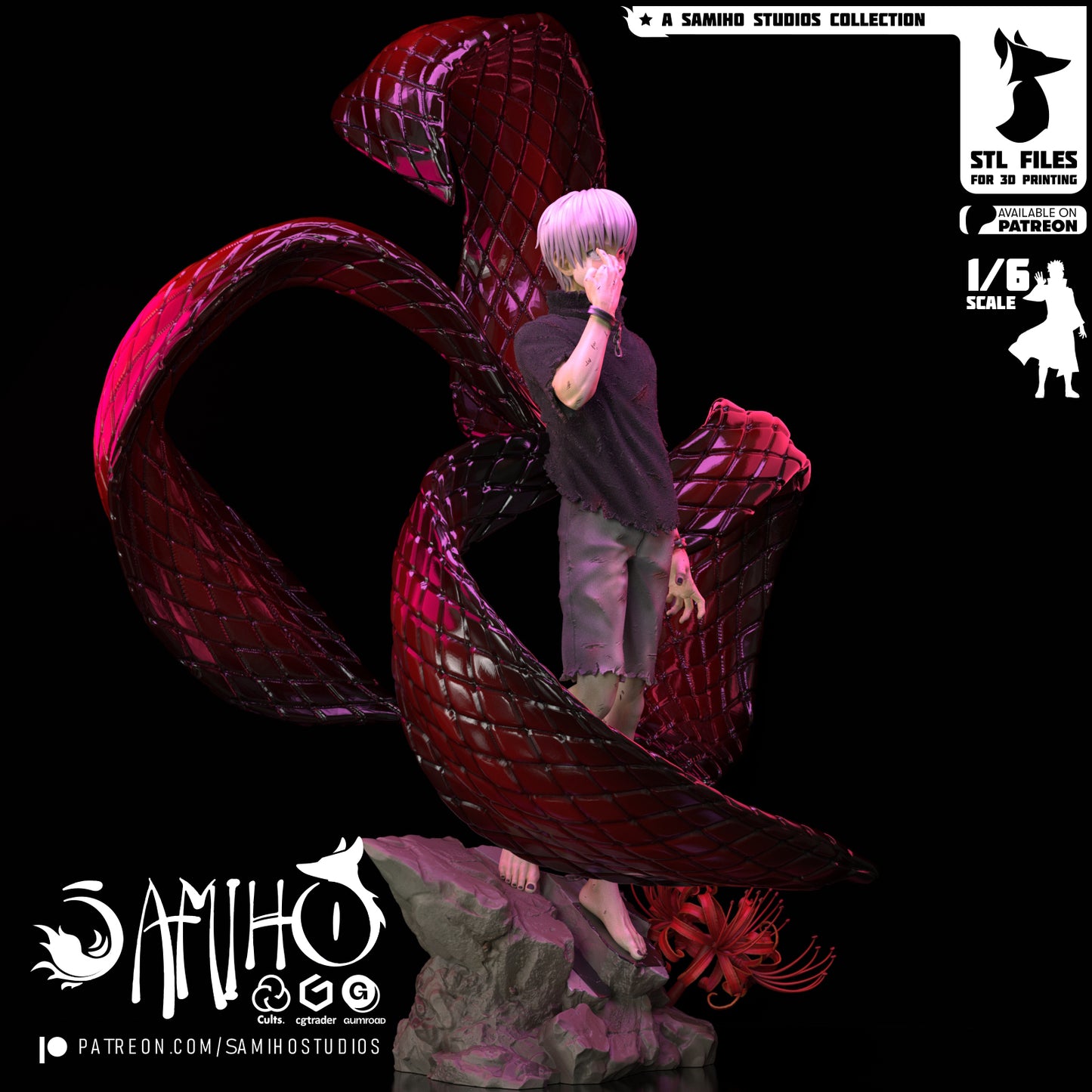 Kaneki - Unassembled and Unpainted Garage Kit - Model Designed by Samiho Studios