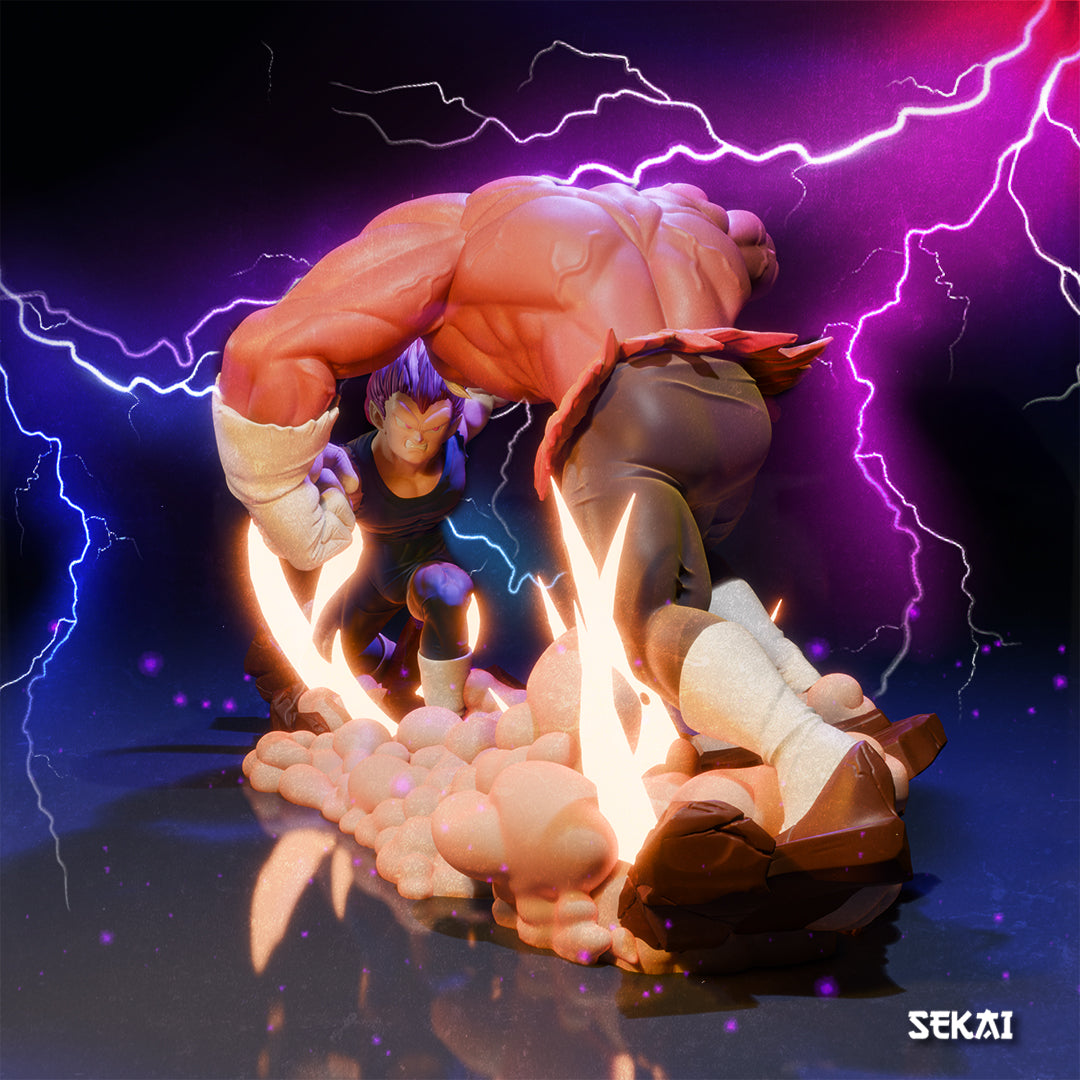 Vegeta vs Toppo Diorama - Unassembled and Unpainted Garage Kit - Model Designed by Sekai3D