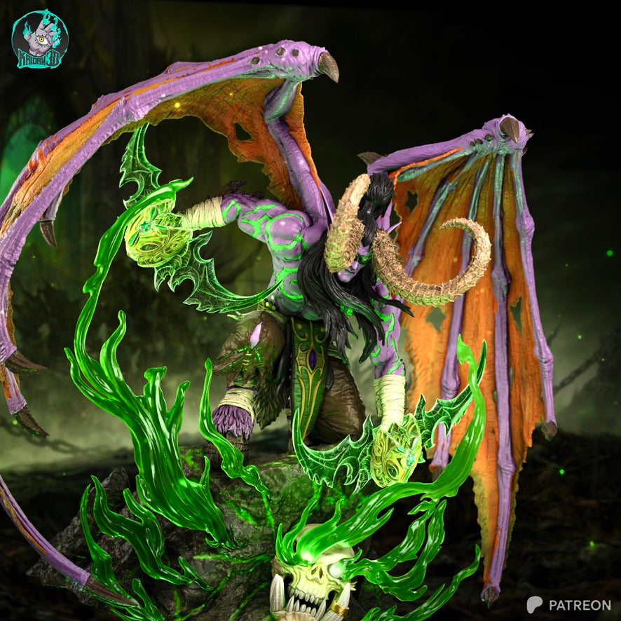 Illidan - Unassembled and Unpainted Garage Kit - Model Designed by Kaidan3D
