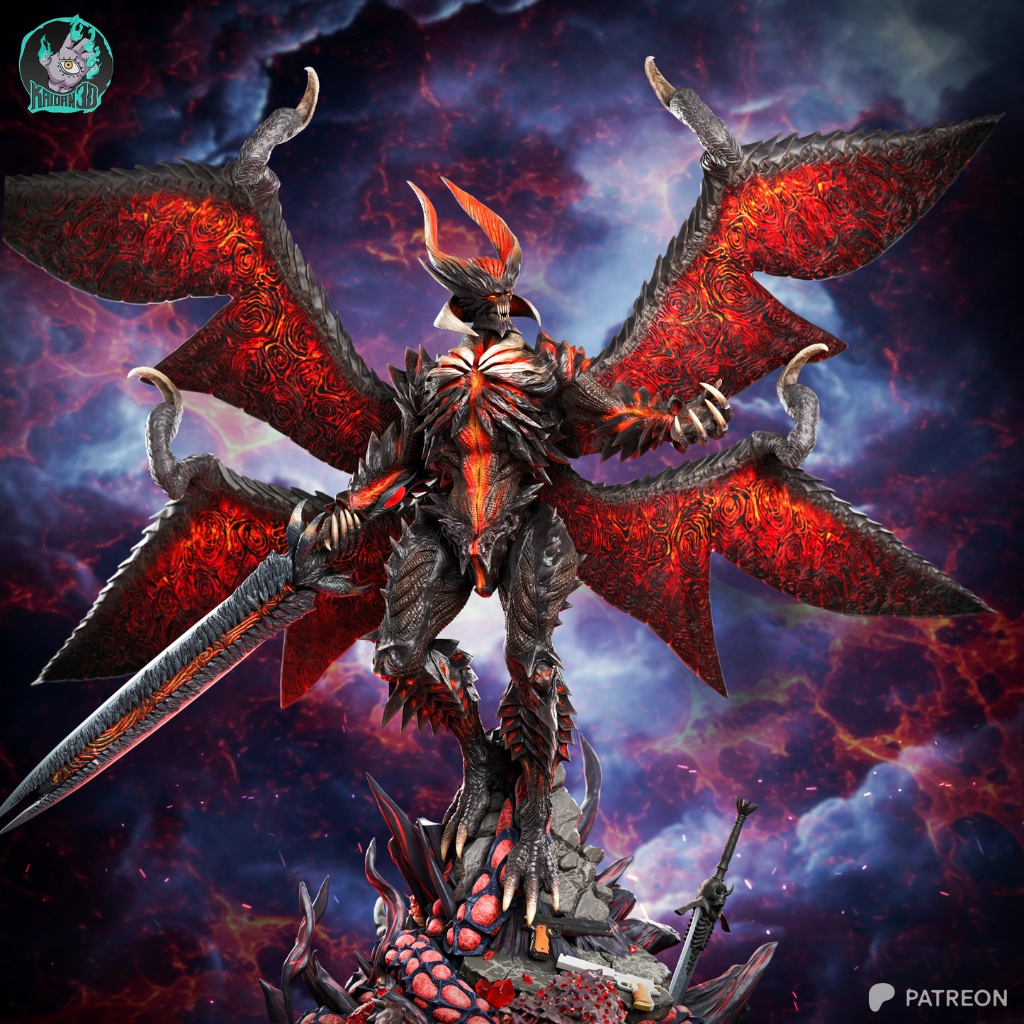 Dante Sin Devil - Unassembled and Unpainted Garage Kit - Model Designed by Kaidan3D