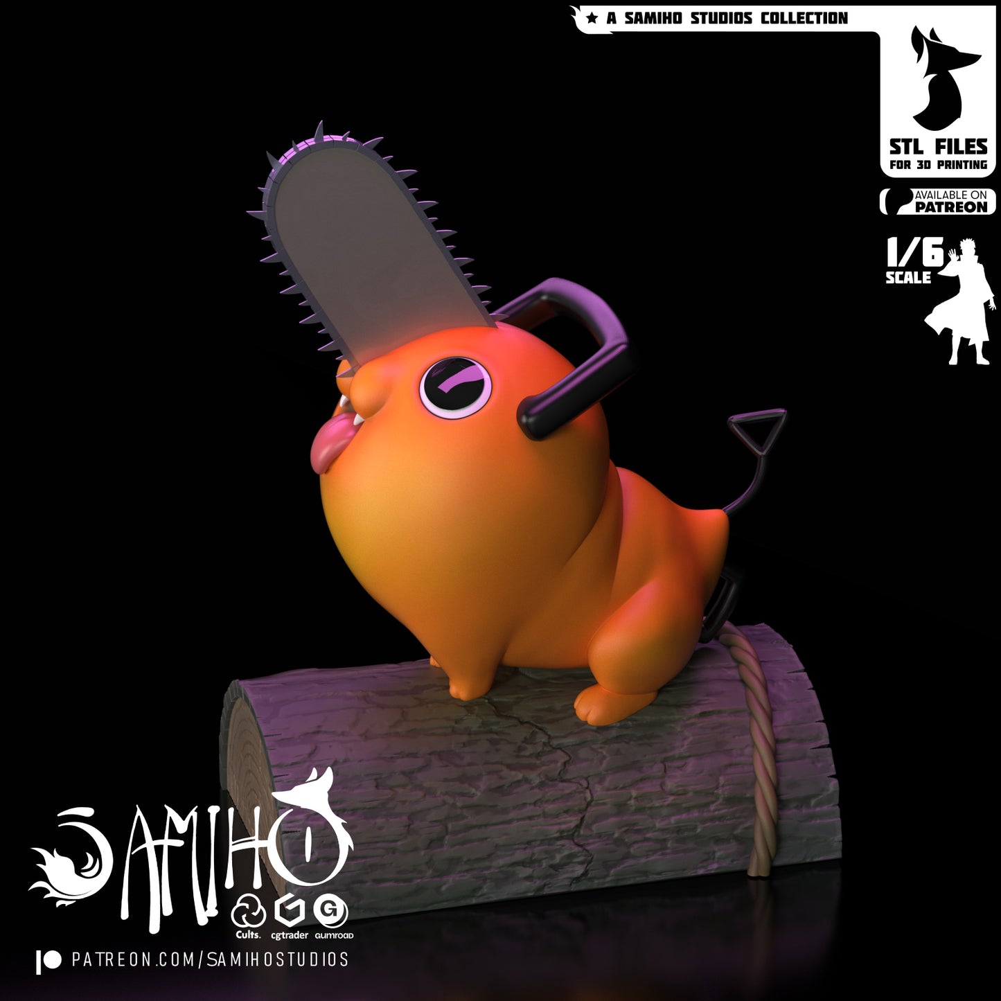 Pochita - Unassembled and Unpainted Garage Kit - Model Designed by Samiho Studios