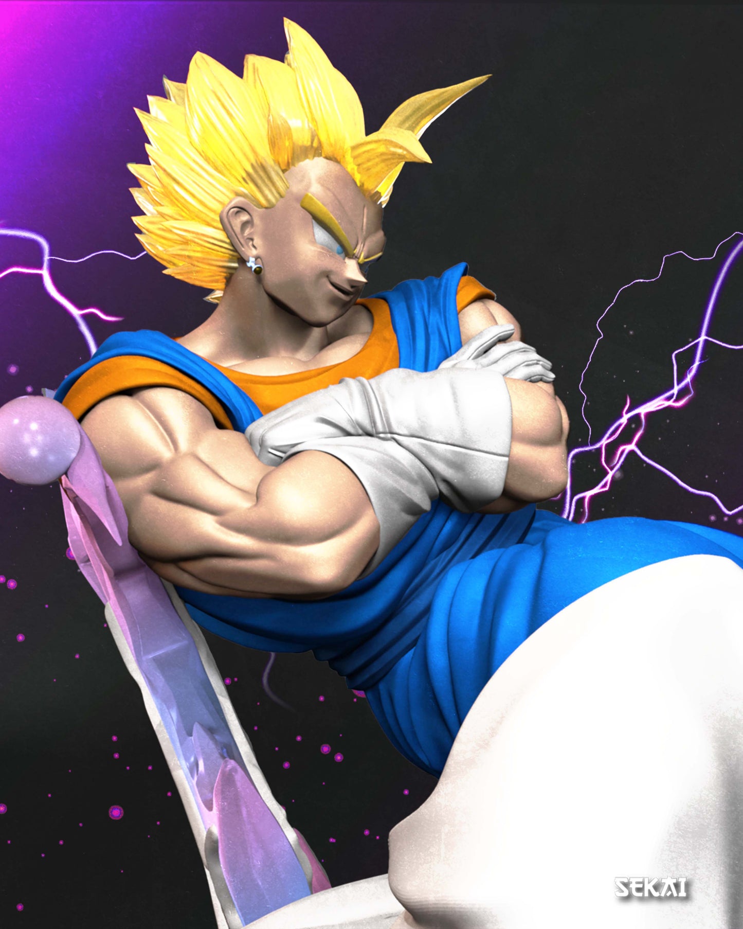 Super Vegito vs Super Buu (Version 2) - Unassembled and Unpainted Garage Kit - Model Designed by Sekai3D