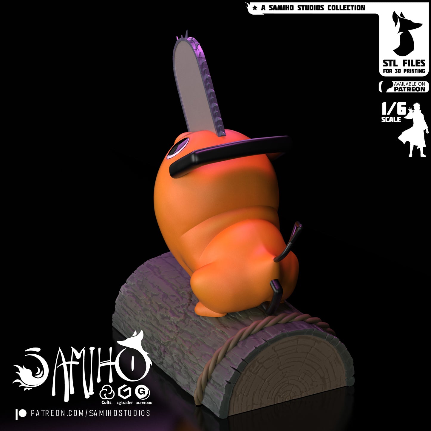 Pochita - Unassembled and Unpainted Garage Kit - Model Designed by Samiho Studios
