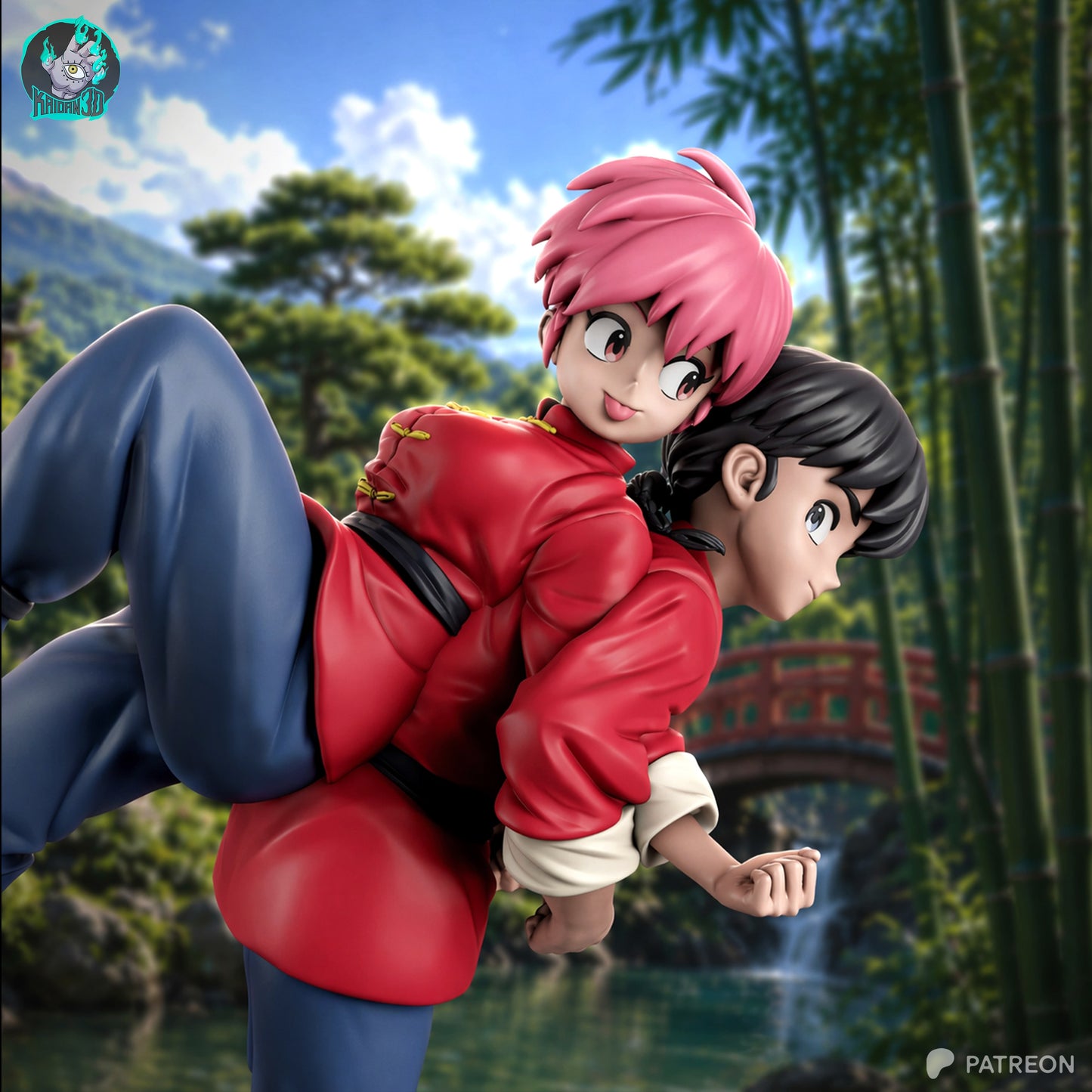 Ranma - Unassembled and Unpainted Garage Kit - Model Designed by Kaidan3D