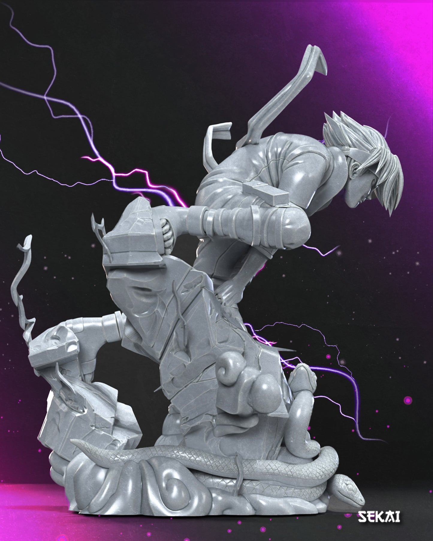 Sasuke (Chidori) - Unassembled and Unpainted Garage Kit - Model Designed by Sekai3D