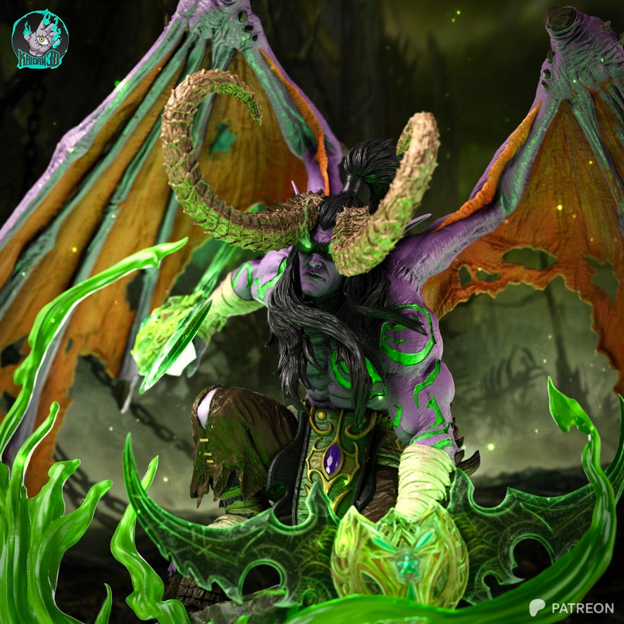 Illidan - Unassembled and Unpainted Garage Kit - Model Designed by Kaidan3D