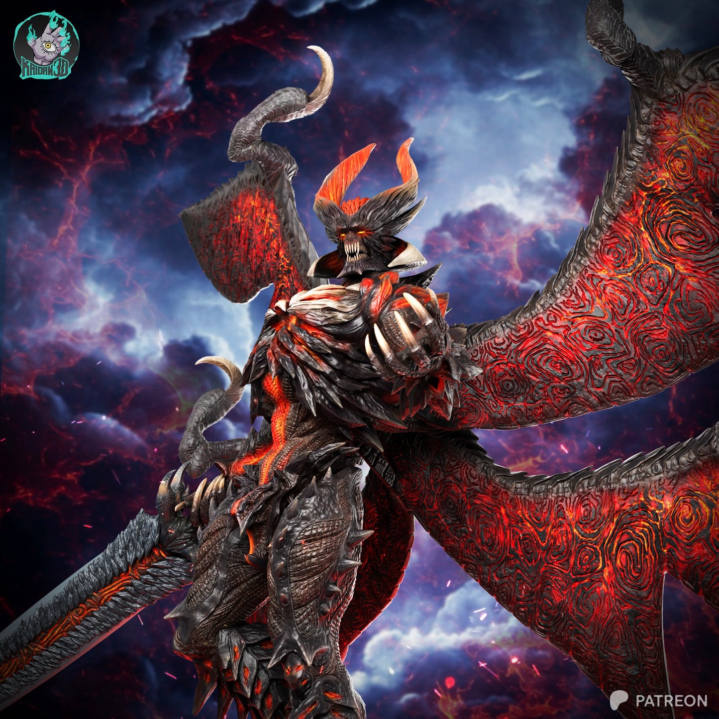Dante Sin Devil - Unassembled and Unpainted Garage Kit - Model Designed by Kaidan3D