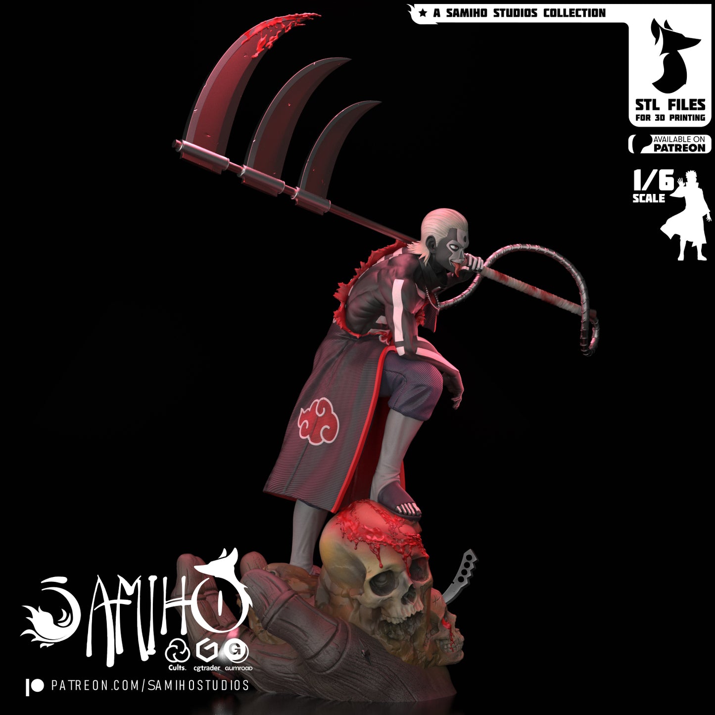 Hidan - Unassembled and Unpainted Garage Kit - Model Designed by Samiho Studios
