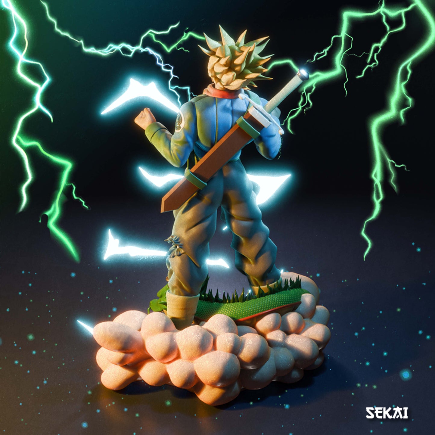 SSJ Trunks (DB Super) - Unassembled and Unpainted Garage Kit - Model Designed by Sekai3D