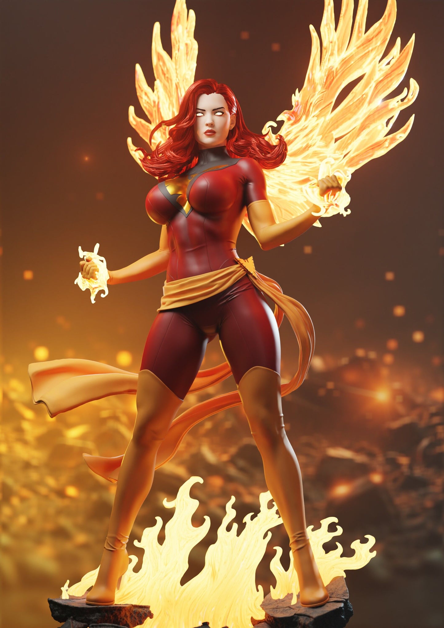 Dark Phoenix - Unassembled and Unpainted Garage Kit - Model Designed by Abe3D/Marcio