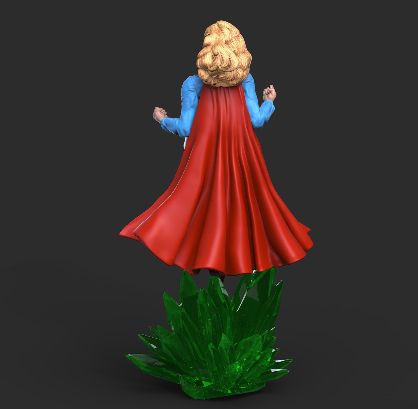 Retro Super Girl - Unassembled and Unpainted Garage Kit - Model Designed by Abe3d and Mars