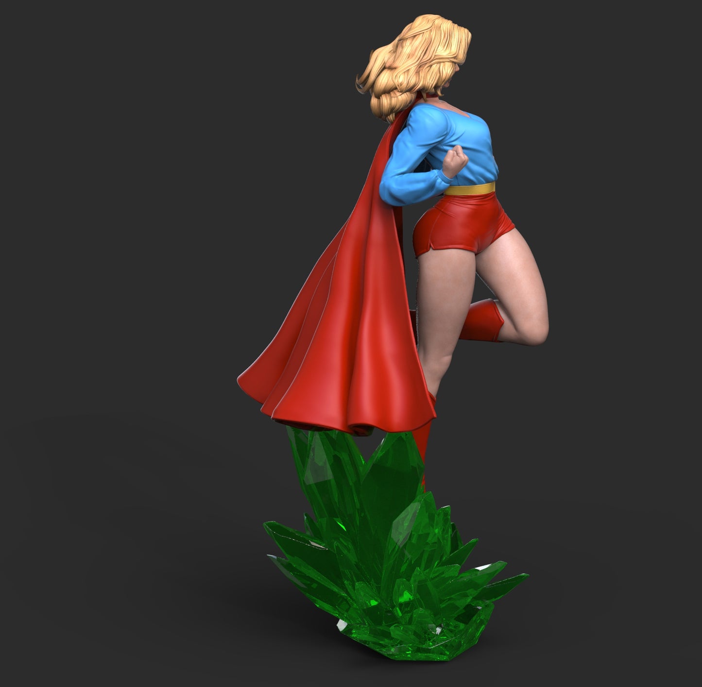 Retro Super Girl - Unassembled and Unpainted Garage Kit - Model Designed by Abe3d and Mars
