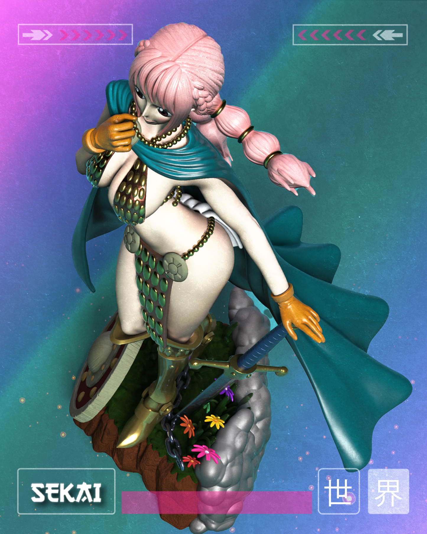 Rebecca - Unassembled and Unpainted Garage Kit - Model Designed by Sekai3D