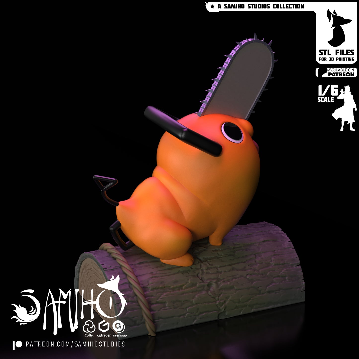 Pochita - Unassembled and Unpainted Garage Kit - Model Designed by Samiho Studios