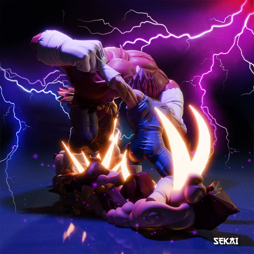 Vegeta vs Toppo Diorama - Unassembled and Unpainted Garage Kit - Model Designed by Sekai3D