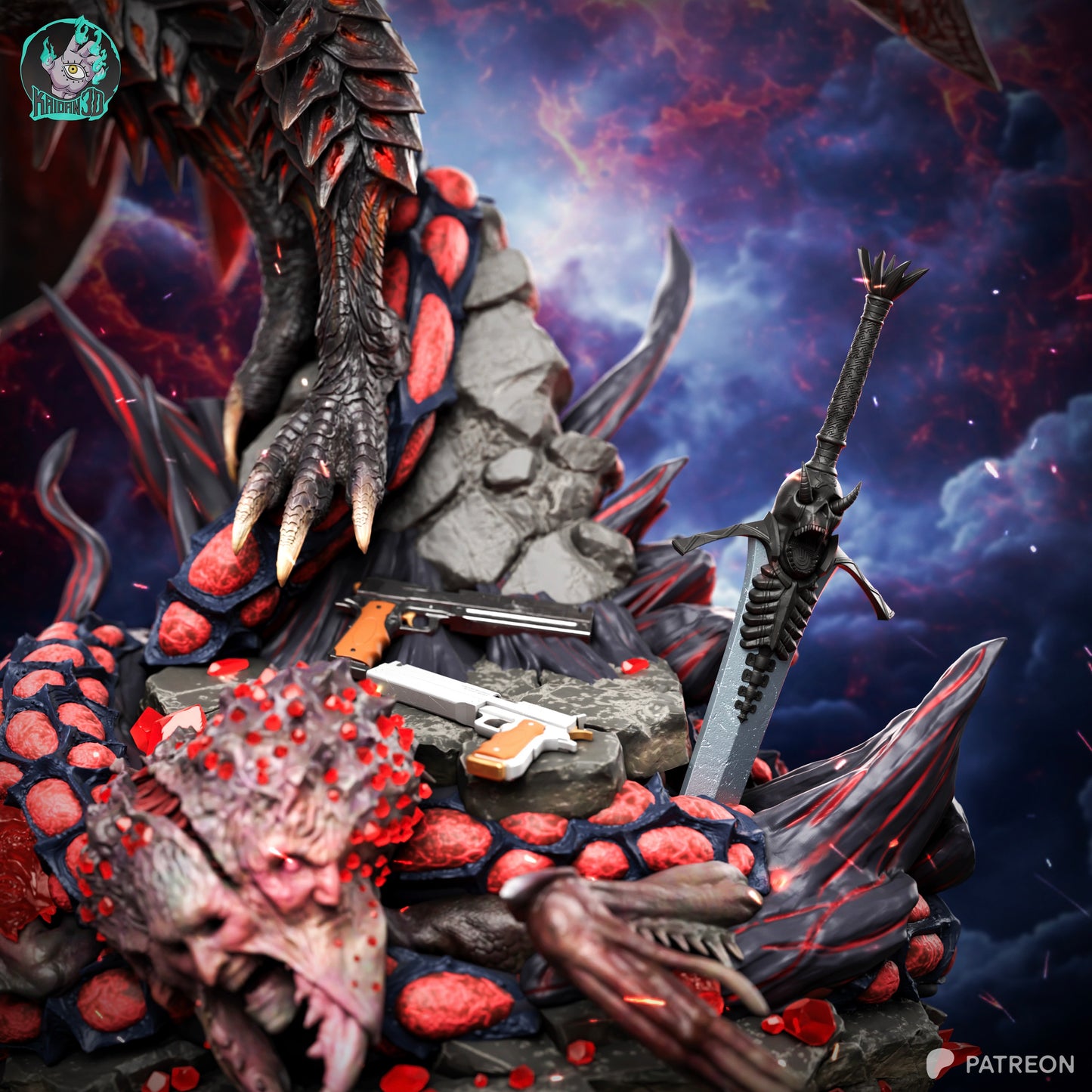 Dante Sin Devil - Unassembled and Unpainted Garage Kit - Model Designed by Kaidan3D