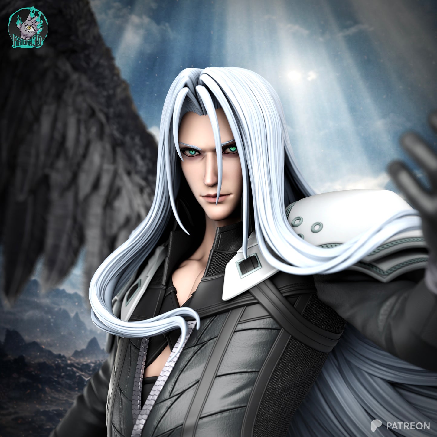 Sephiroth - Unassembled and Unpainted Garage Kit - Model Designed by Kaidan3D