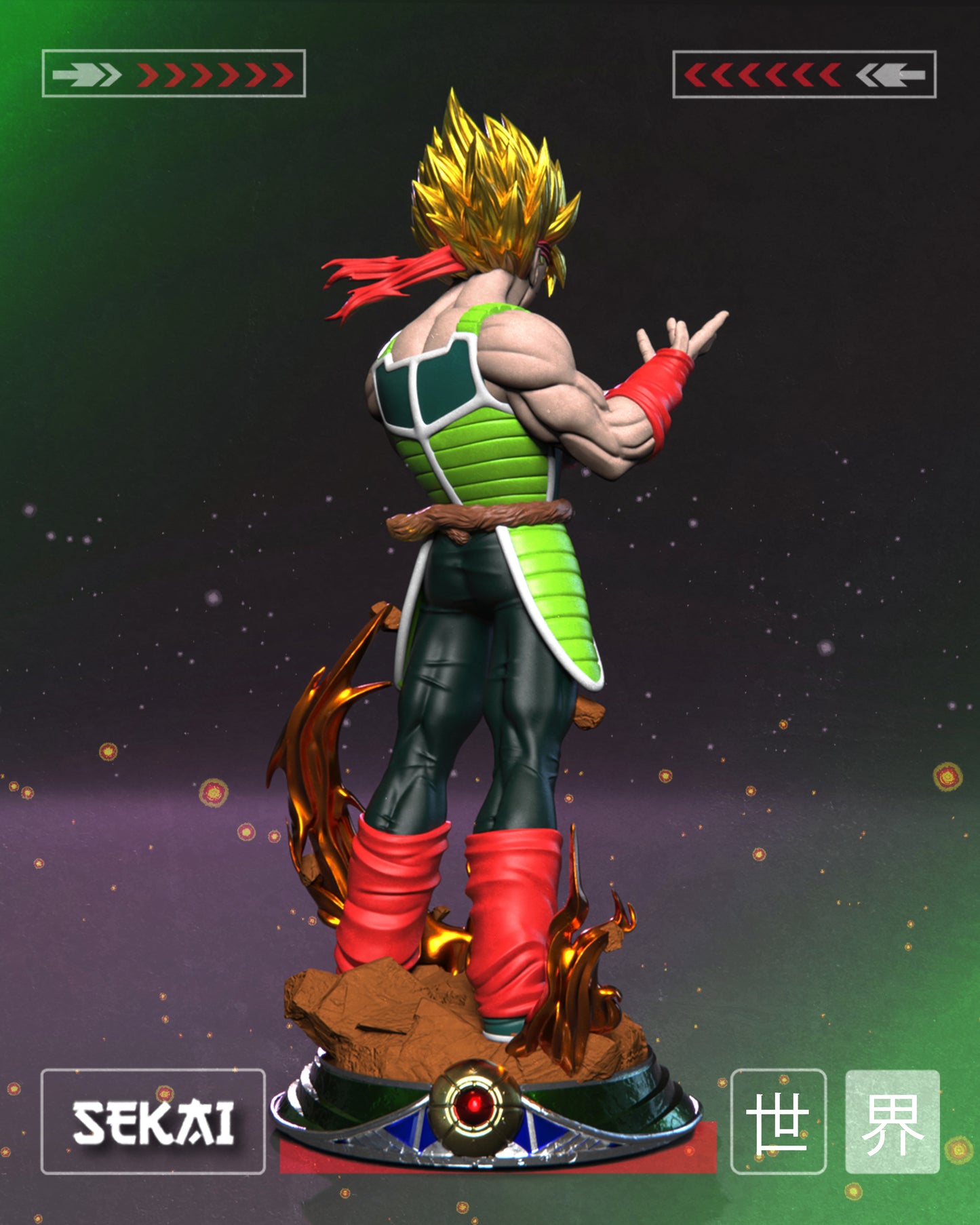 SSJ Bardock - Unassembled and Unpainted Garage Kit - Model Designed by Sekai3D