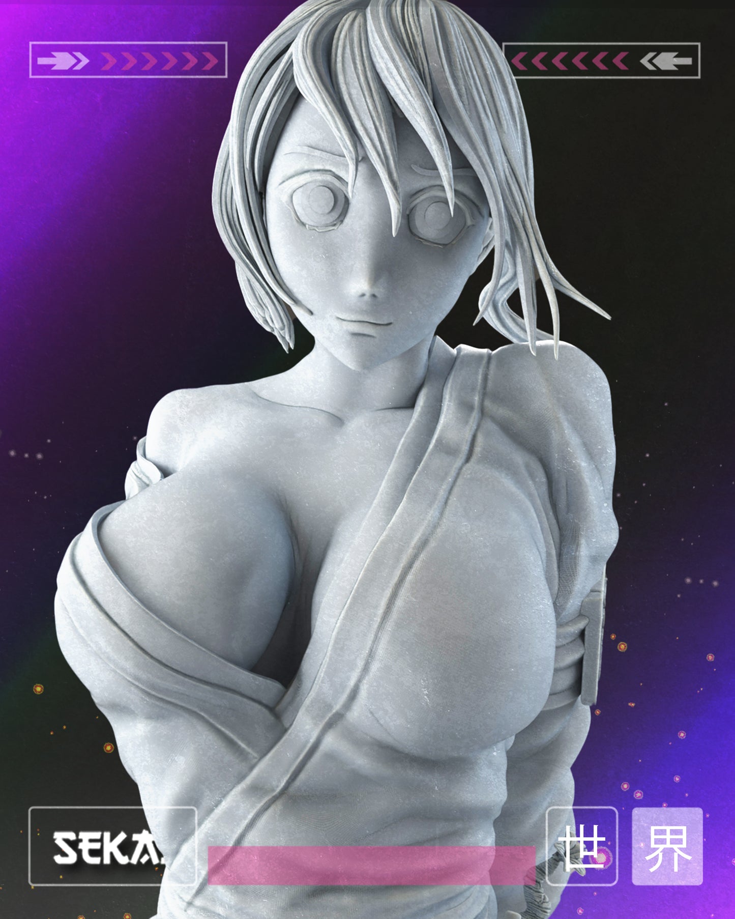 Momo Hinamori - Unassembled and Unpainted Garage Kit - Model Designed by Sekai3D