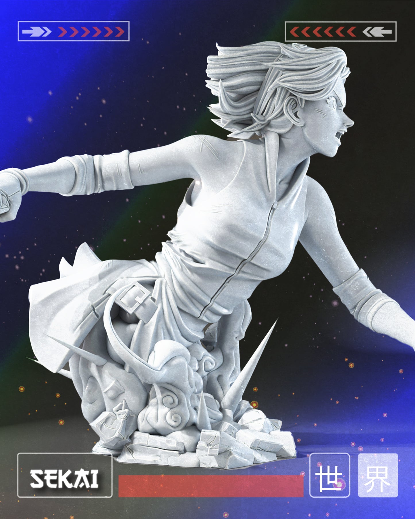 Sakura Vs Saosri - Unassembled and Unpainted Garage Kit - Model Designed by Sekai3D