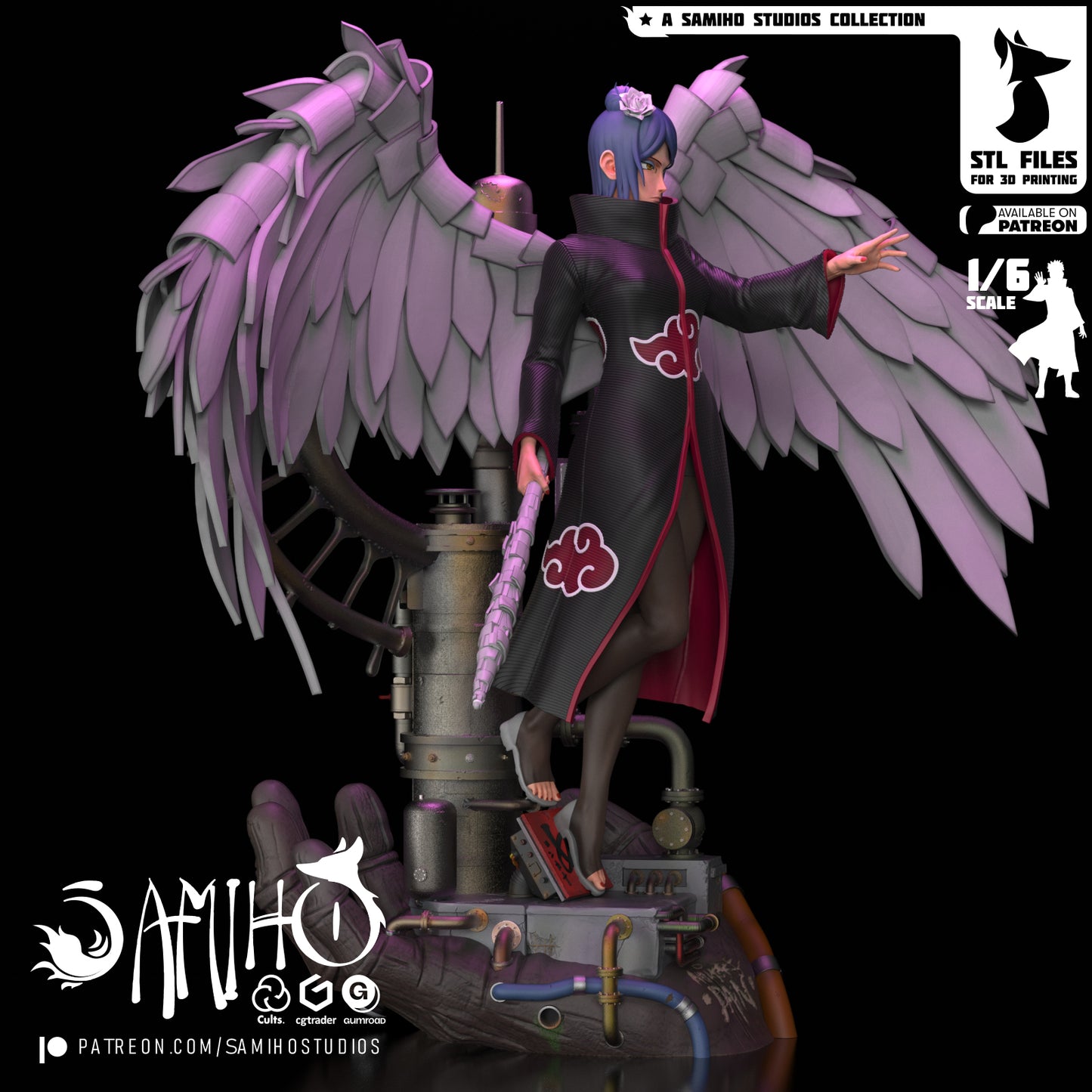 Konan - Unassembled and Unpainted Garage Kit - Model Designed by Samiho Studios