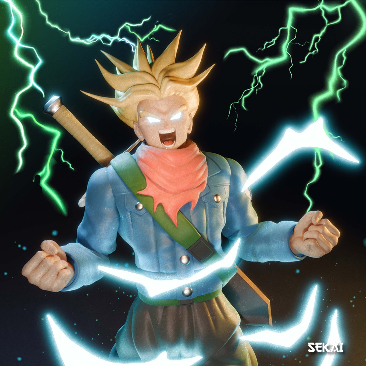 SSJ Trunks (DB Super) - Unassembled and Unpainted Garage Kit - Model Designed by Sekai3D