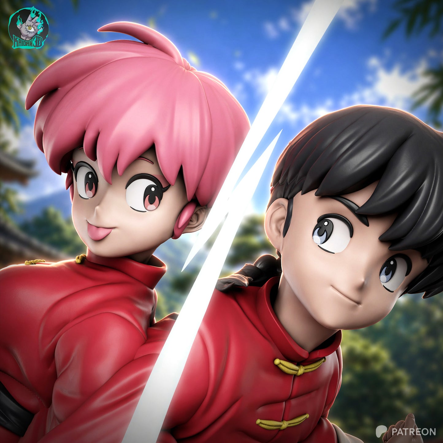 Ranma - Unassembled and Unpainted Garage Kit - Model Designed by Kaidan3D