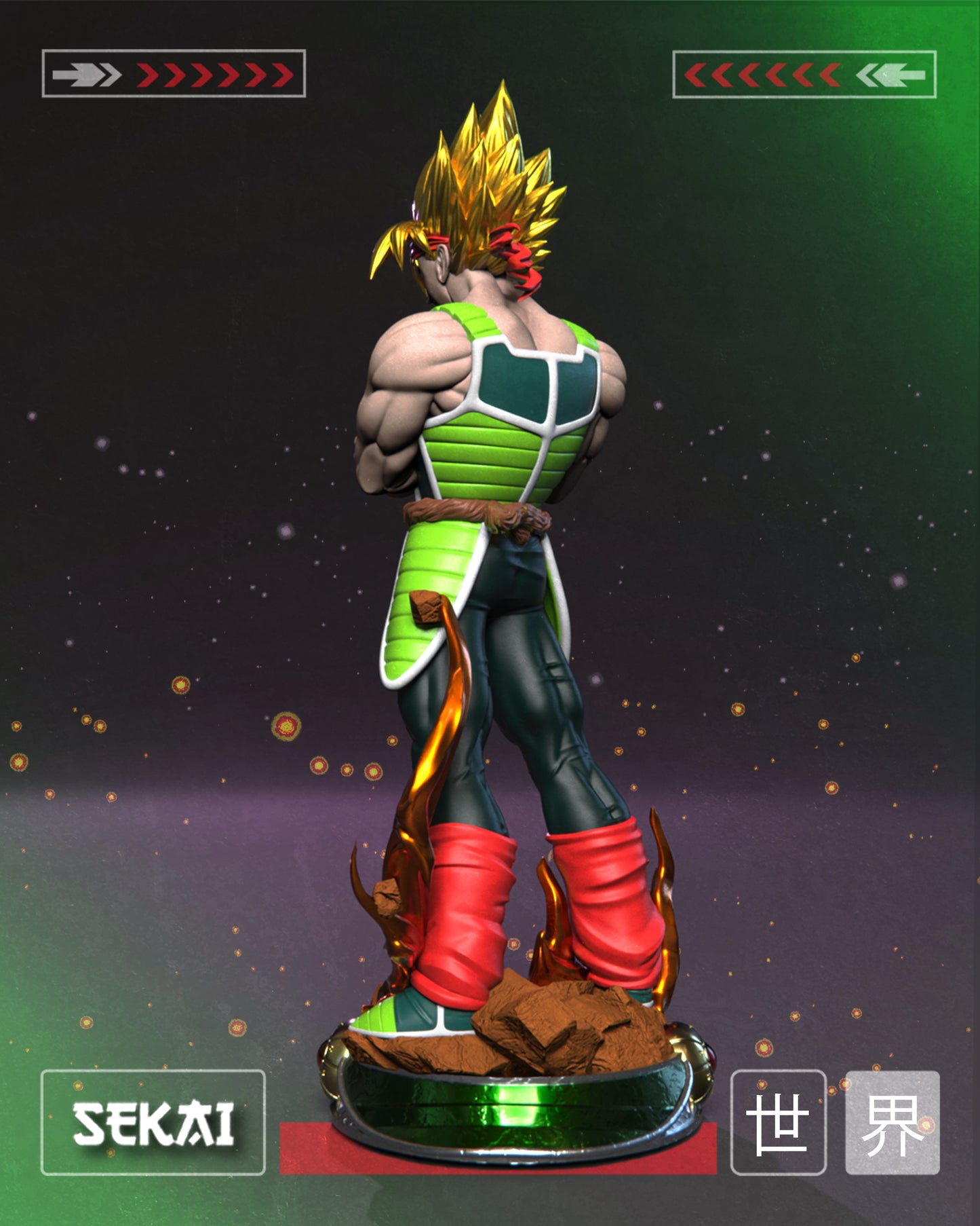 SSJ Bardock - Unassembled and Unpainted Garage Kit - Model Designed by Sekai3D
