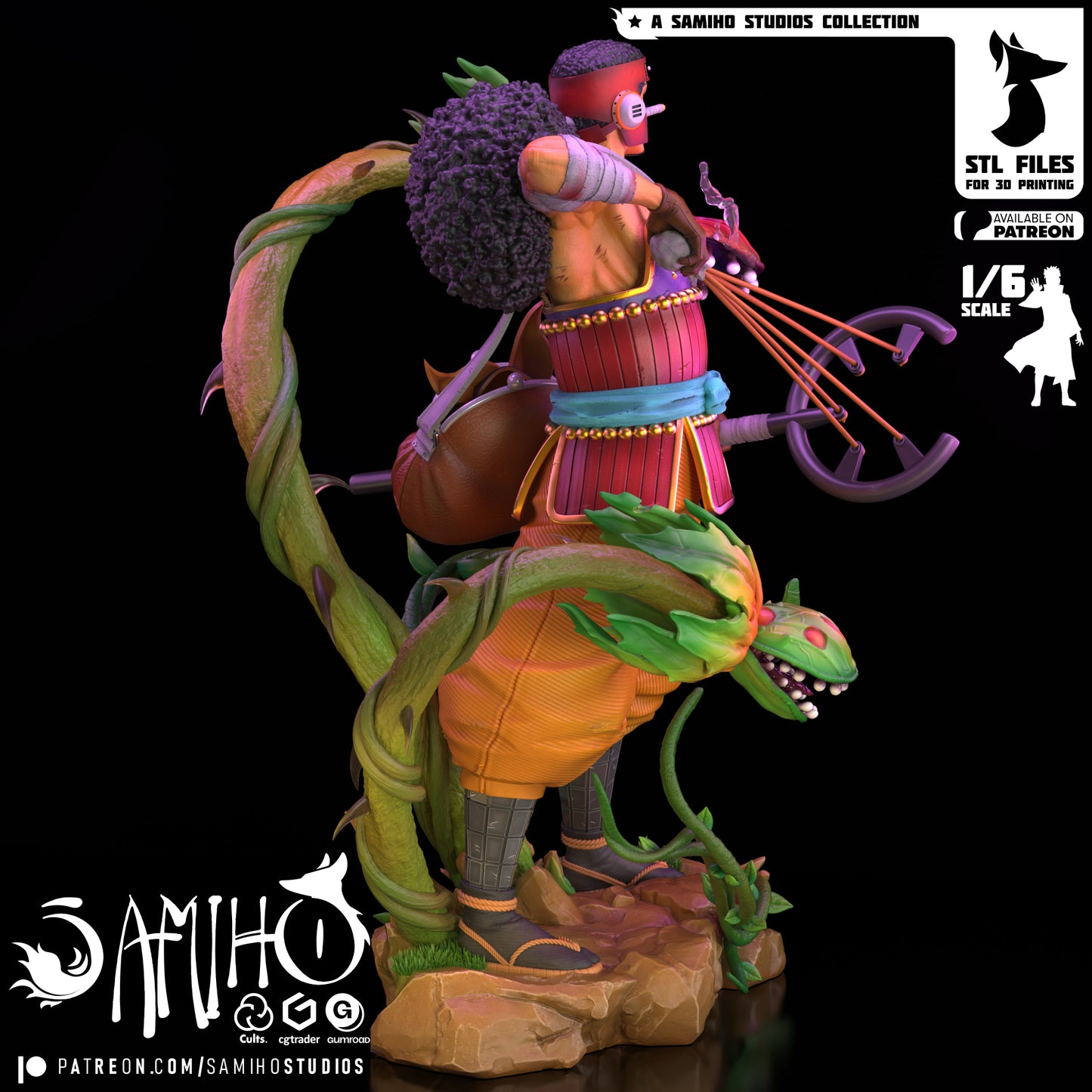 Usopp - Unassembled and Unpainted Garage Kit - Model Designed by Samiho Studios