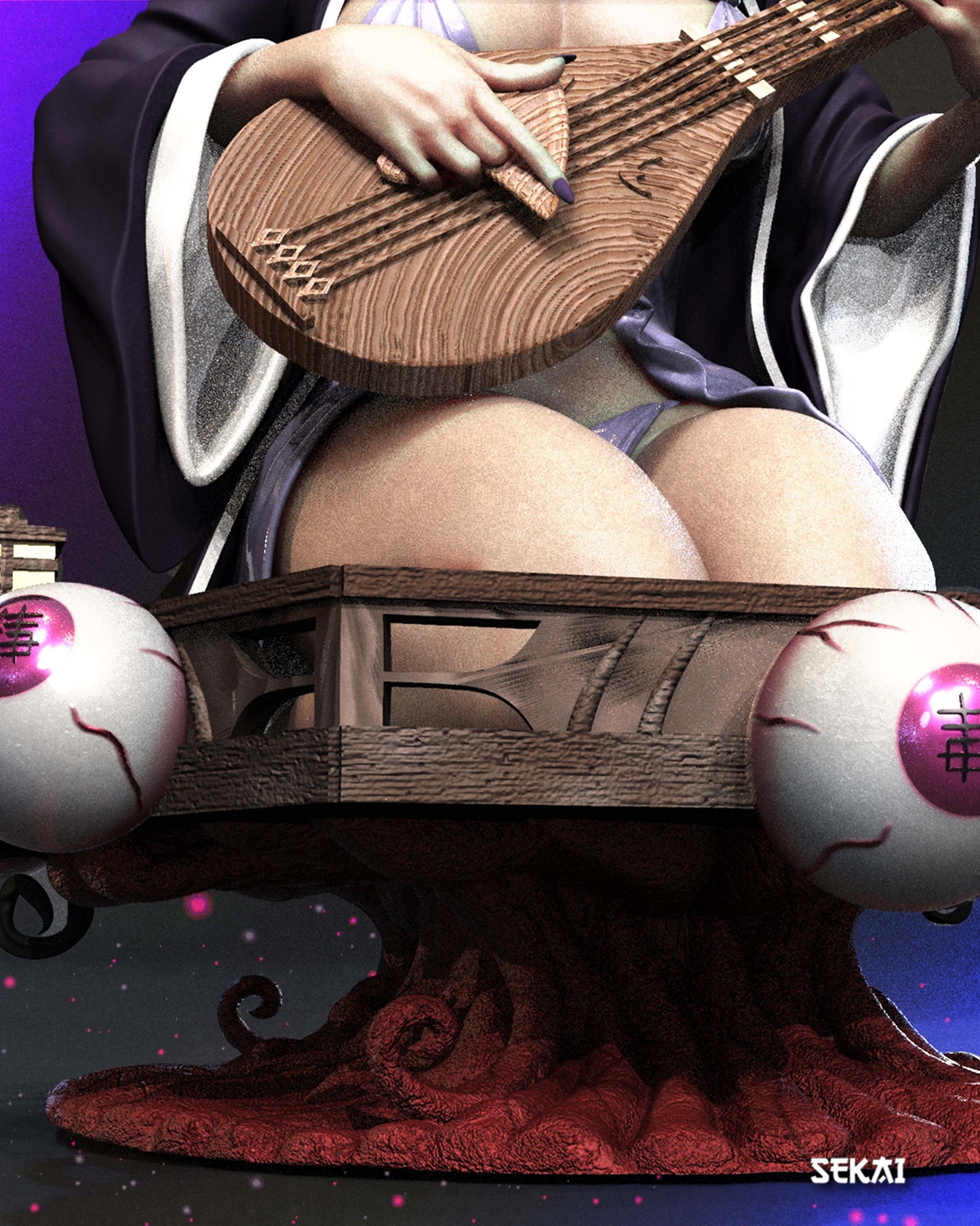 Nakime - Unassembled and Unpainted Garage Kit - Model Designed by Sekai3D